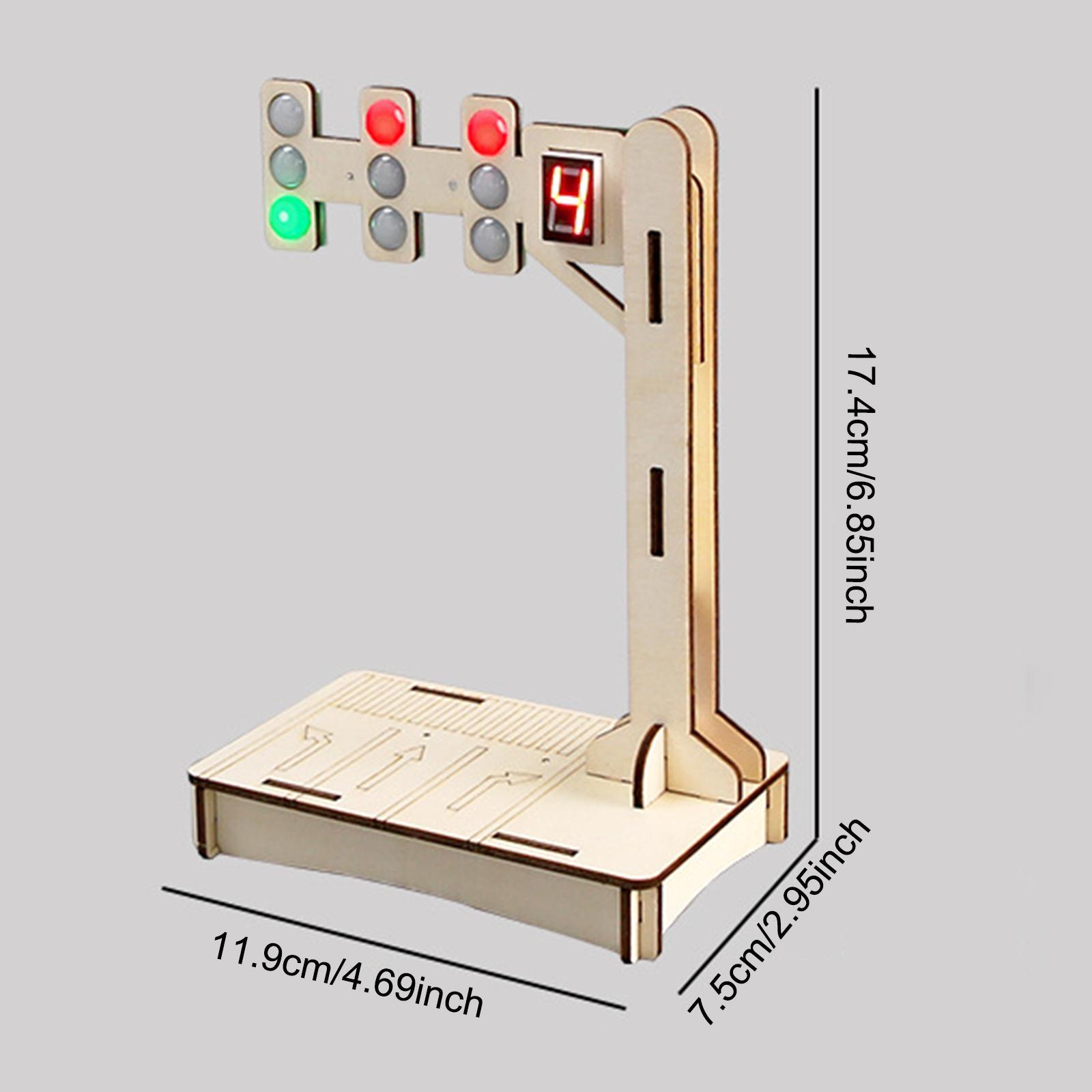 Science Project Homemade - Wooden Traffic Light Model Simulation Traffic