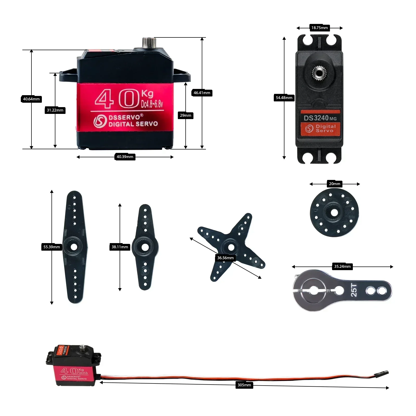 Digital Servo 40KG 180/270 Deg – Robot Arm Motor recenzja i cena