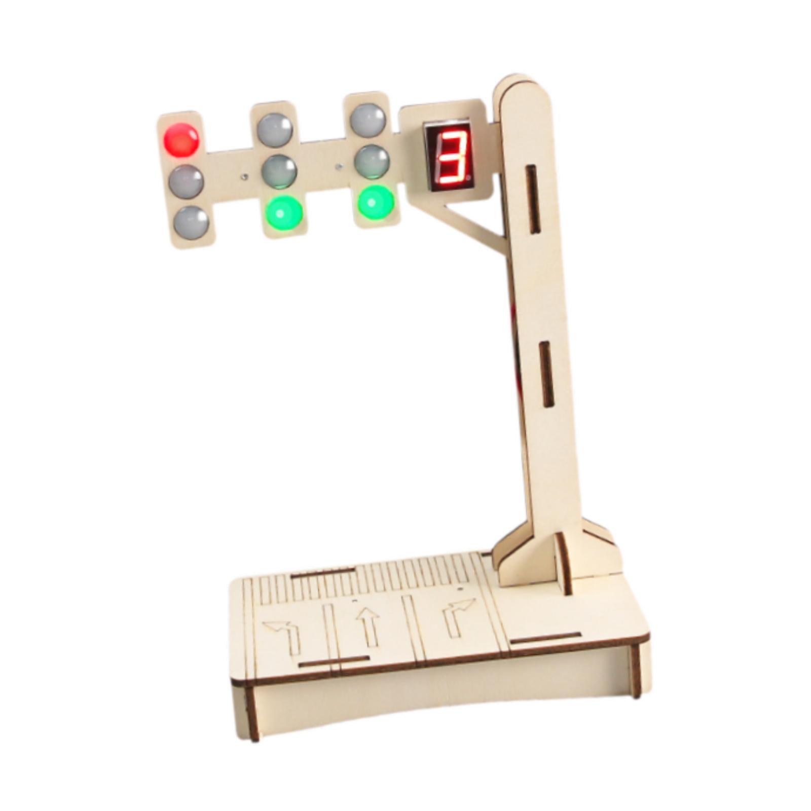 Wooden Traffic Light Model Sim – Science Project Homemade recenzja i cena