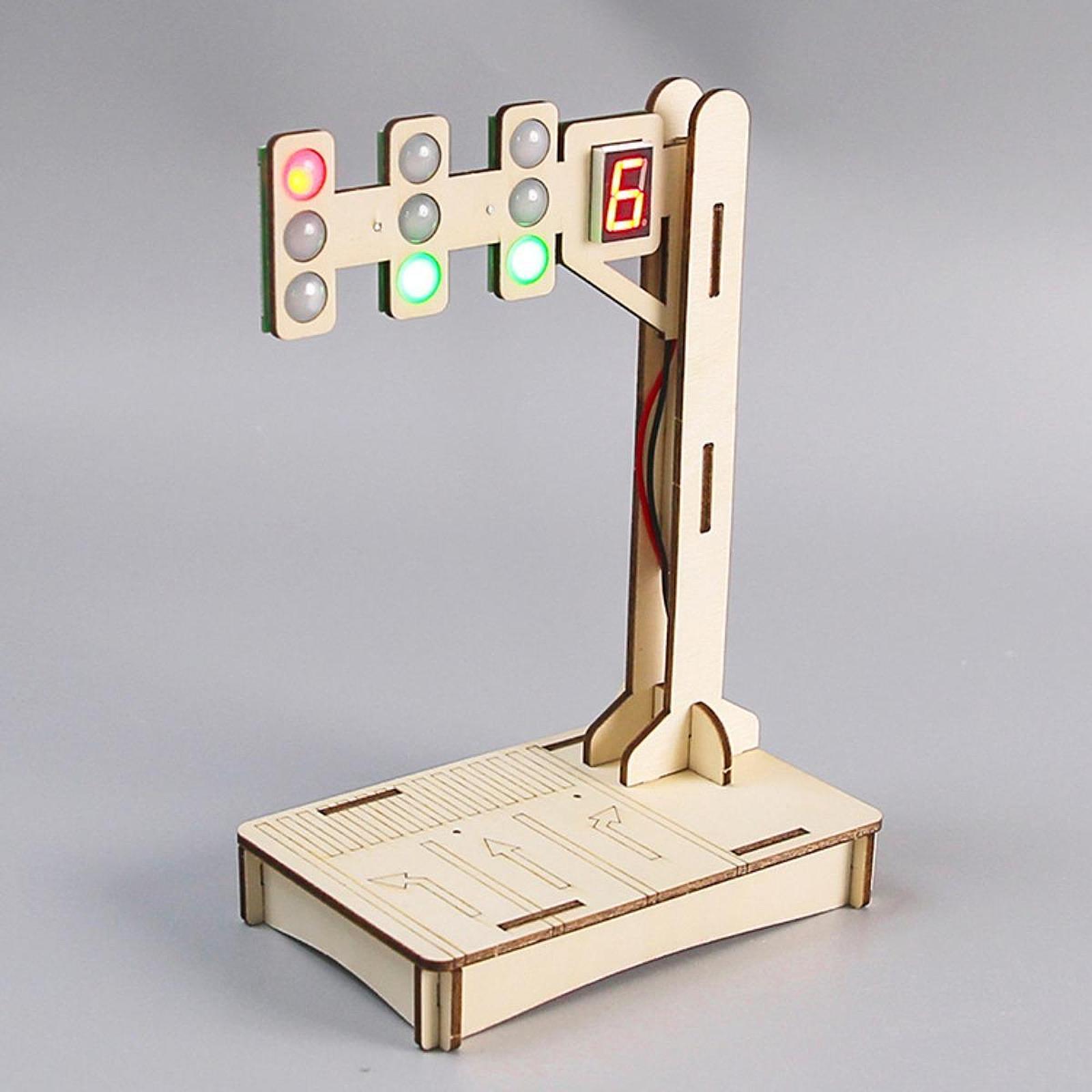 Wooden Traffic Light Model Sim – Science Project Homemade recenzja i cena