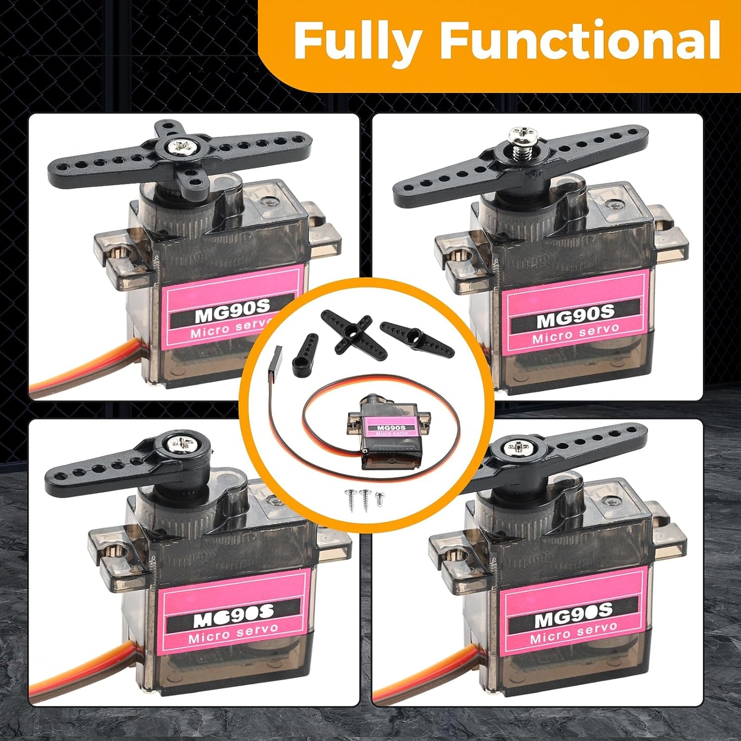 4pcs Micro Servo Metal Gear 90 – Robot Arm Motor recenzja i cena